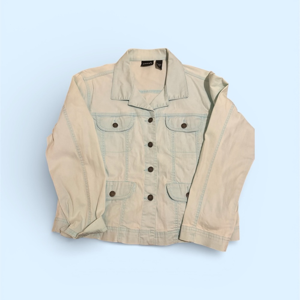 Chico's Light Cream Jean Jacket